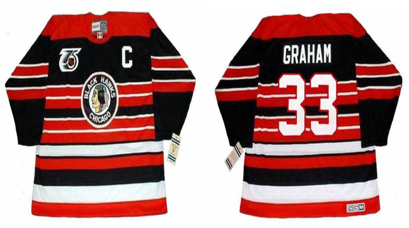 2019 Men Chicago Blackhawks #33 Graham red CCM NHL jerseys->chicago blackhawks->NHL Jersey
